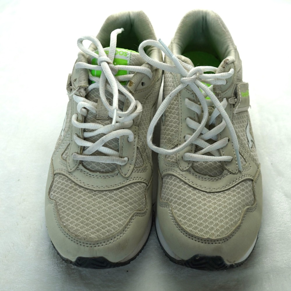 KangaROOS White Neon Green Sneakers Womens‎ 8 EUR 40